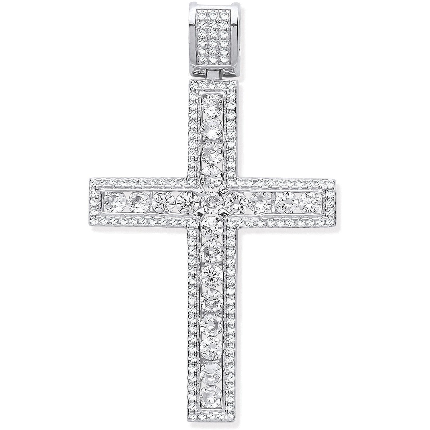 Silver Cubic Zirconia Fancy Cross - Luxury Watch - Certified Authentic - Swiss Made – Luxury Watch by Imperial Time UK